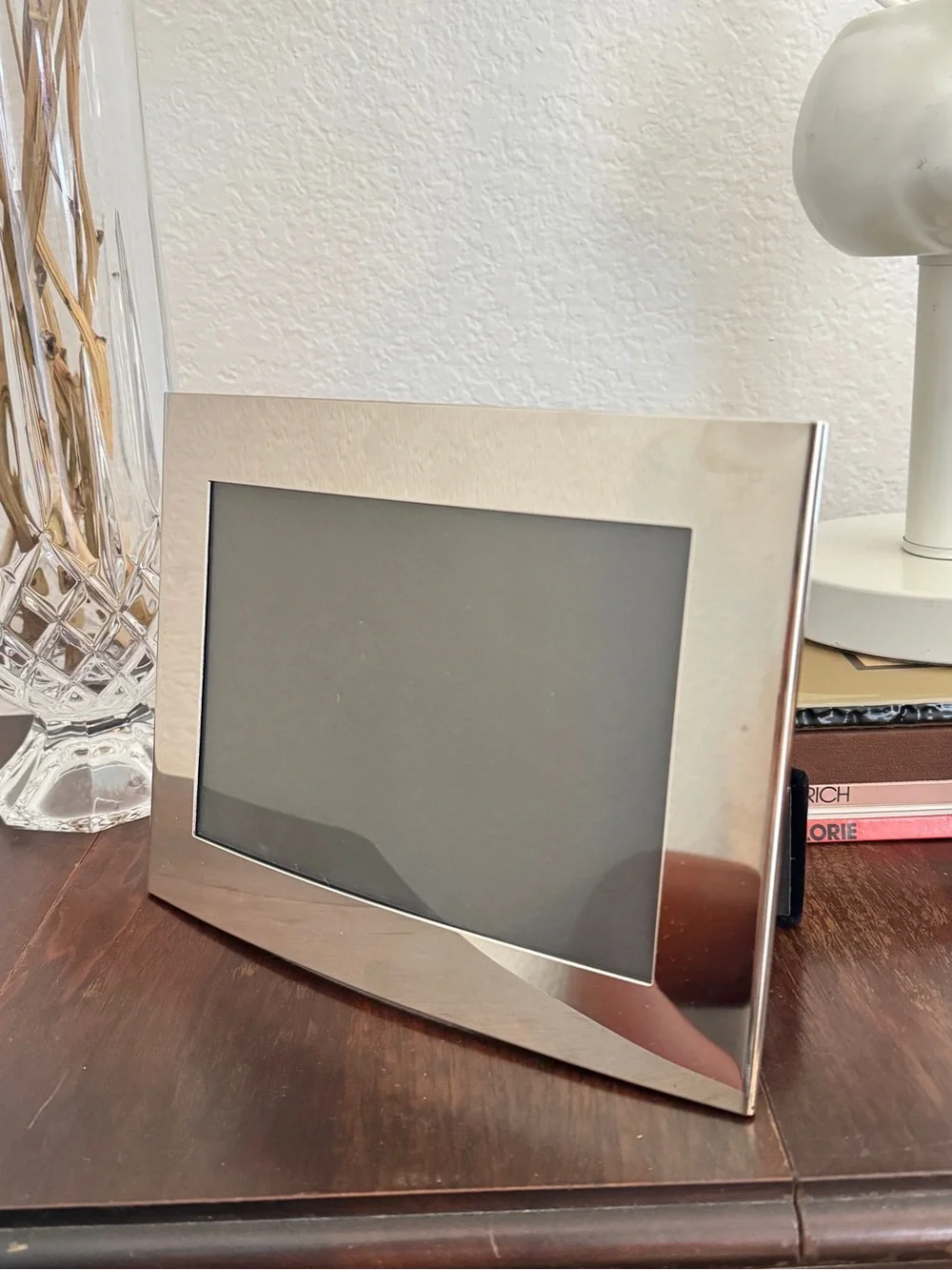 MCM Curved Photo frame, Polished Stainless Steel